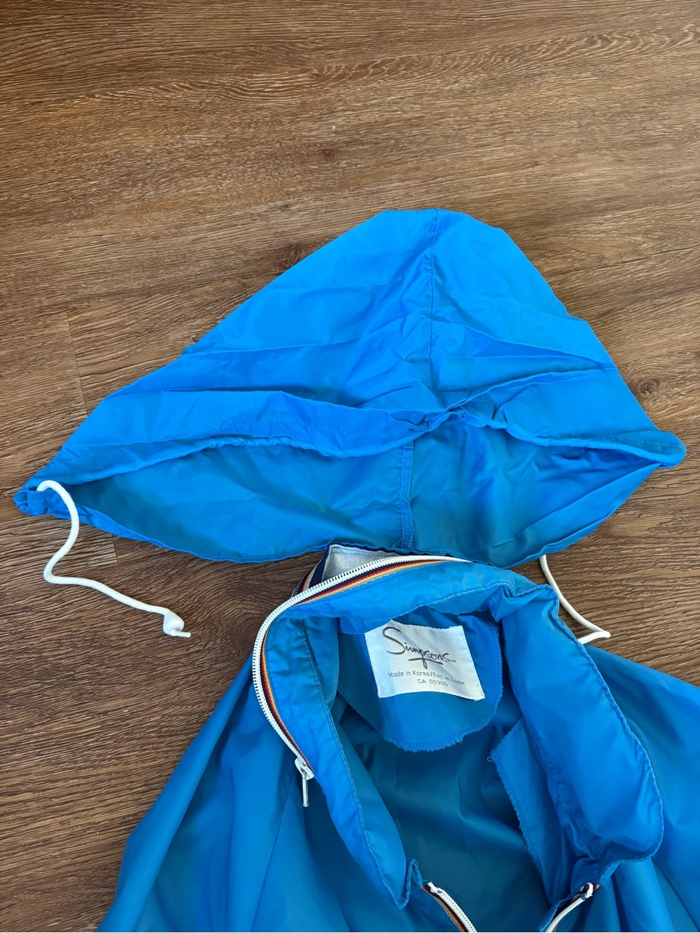 Men’s Vintage Simpsons Zip Down Windbreaker Jacket Size Large 2 Pockets Like New - Picture 6 of 7